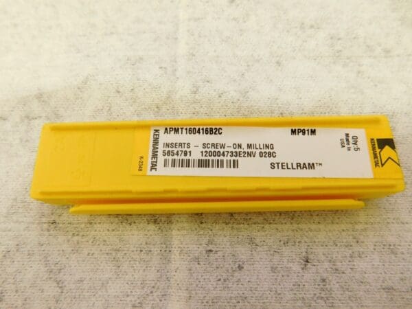 KENNAMETAL Milling Insert: MP91M, Solid Carbide qty.5 5654791