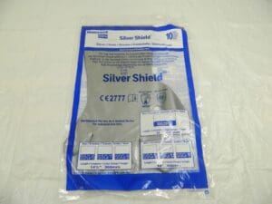 NORTH Chemical Resistant Gloves: 2.7 mil Thick Silver 16" Sz 10 Qty 10 SSG/10