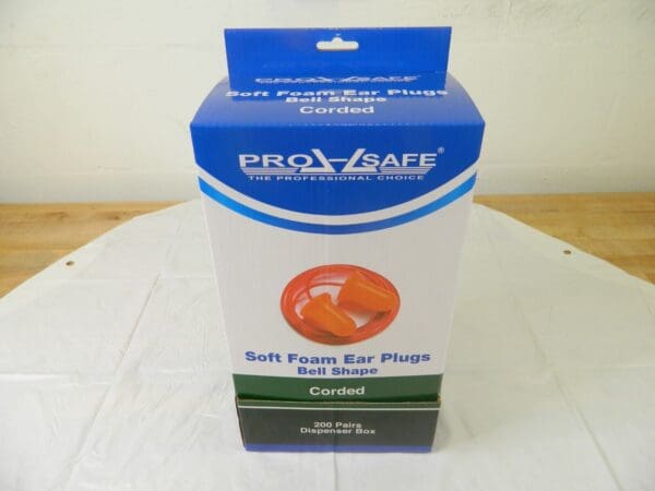 PRO-SAFE Earplugs: Foam, Bell, Roll Down, Corded Qty 200 Pairs JY098C