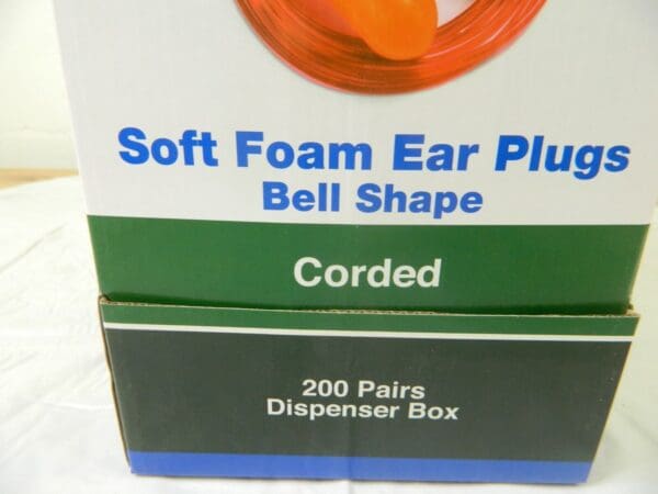 PRO-SAFE Earplugs: Foam, Bell, Roll Down, Corded Qty 200 Pairs JY098C