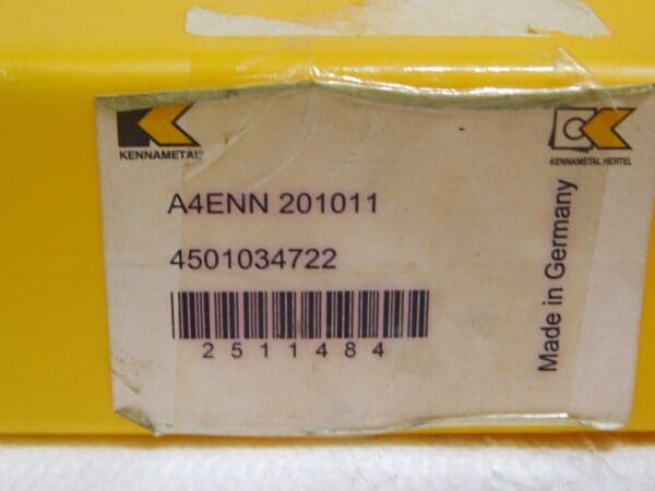 Kennametal Turning Grooving Toolholder 1.25” Dia 0.4330” DOC 6” OAL 2511484