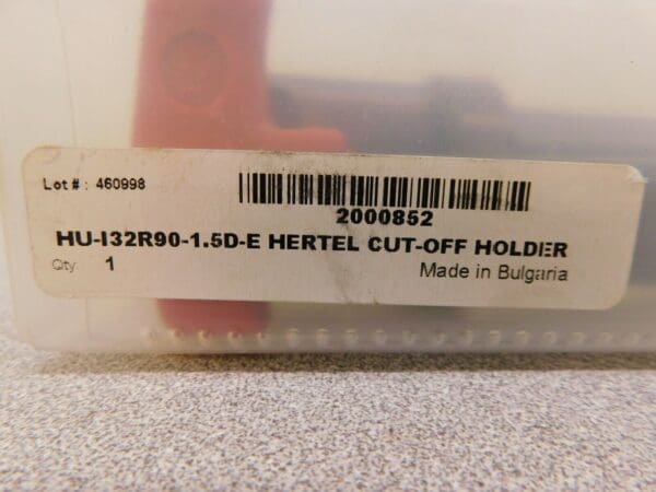 Hertel Indexable Grooving Toolholder 1-1/4" Shank Length 2000852