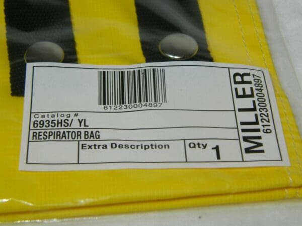 Honeywell Half Facepiece Respirator Bag 5" x 8" x 10" Qty 2 6935HS/YL