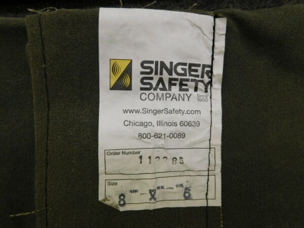 Singer Safety Cotton Duck Portable Welding Screen 8'x6' 13011086 INCOMPLETE