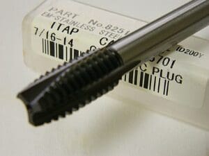 GTD 7/16-14 UNC 3 FL Oxide Finish Vanadium HSS Spiral Point Tap 82519