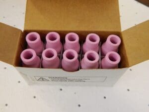 ESAB 8mm Orifice, Alumina TIG Torch Nozzle 10 pk 0157123053