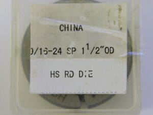 Interstate 9/16-24" x 1-1/2" UNEF HSS Round Die 03935244