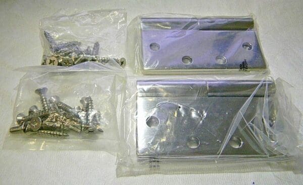 Stanley 4-1/2" x 4-1/2" RH 304 Stainless Steel Full Mortise Hinges Qty 2 834366