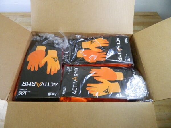 ANSELL Gloves 72PK Latex Free Light Duty Size 10 High Visibility Orange 97012100