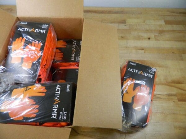 ANSELL Gloves 72PK Latex Free Light Duty Size 10 High Visibility Orange 97012100