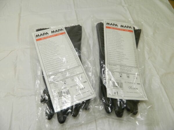 MAPA 650 BUTOFLEX Chemical Resistant Waterproof Gloves Size 9 Qty 2 Pairs 650319