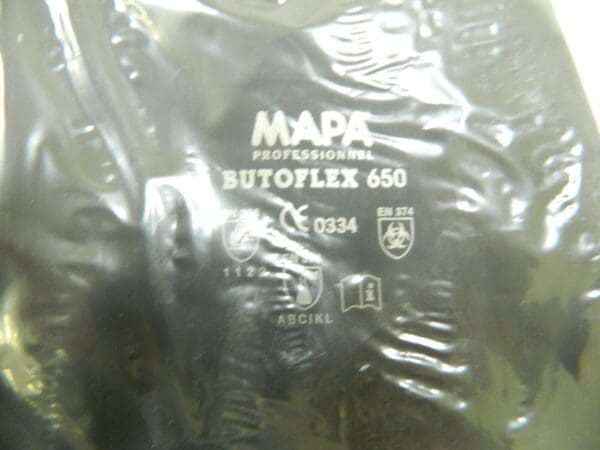 MAPA 650 BUTOFLEX Chemical Resistant Waterproof Gloves Size 9 Qty 2 Pairs 650319