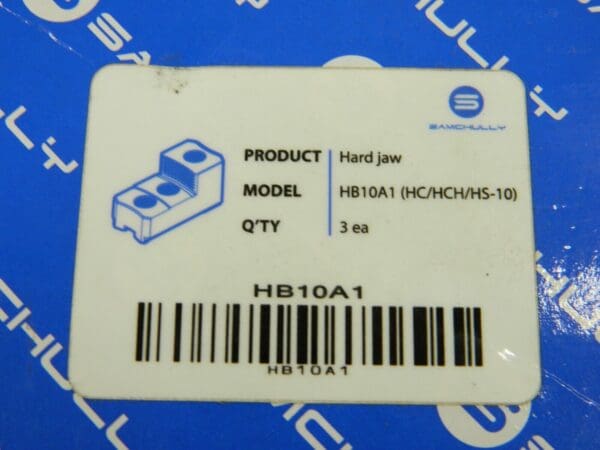 SAMCHULLY Hard Lathe Chuck Jaw: Top 54 mm OAH, 99.5 mm OAL Qty 2 HB10A1