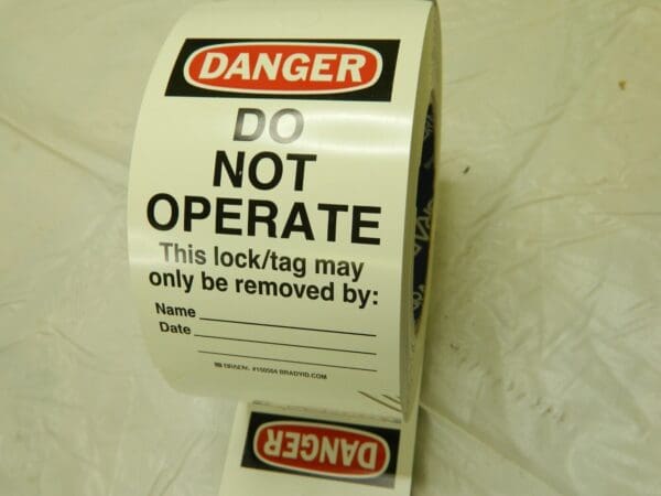 BRADY Do Not Operate Tag: Polyester, ″DANGER″ 5-3/4" High Qty 250 150504