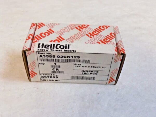 Heli-Coil Single Screw Locking Insert #2-56 UNC 1-1/2D SS 1 Lot 100 3585-02CN129