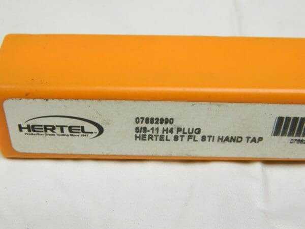 Hertel Hand STI Tap: 5/8-11 UNC, H4, 4 Flutes, Plug Chamfer 07682990