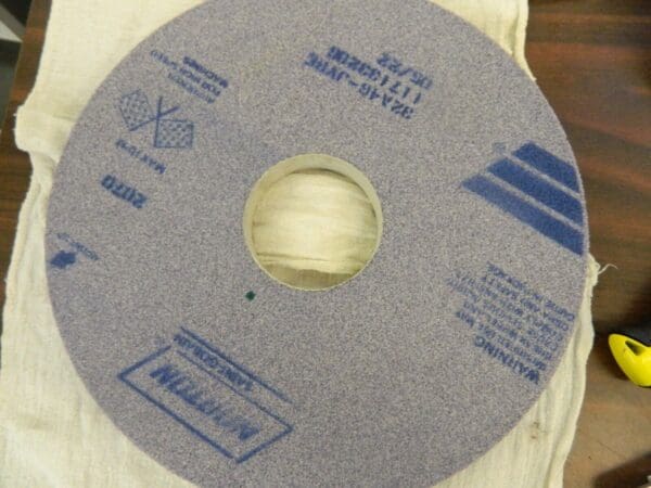 NORTON Surface Grinding Wheel: 12″ Dia 46 Grit, J Hardness chipped 66253262567