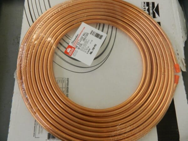 MUELLER INDUSTRIES 50' Long, 3/8″ OD x 0.311″ ID, Copper Seamless Tube D 06050P