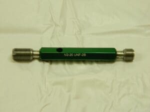 GF GAGE Plug Thread Gage: 1/2-20 Thread, 2B Class, Go & No Go 55318273