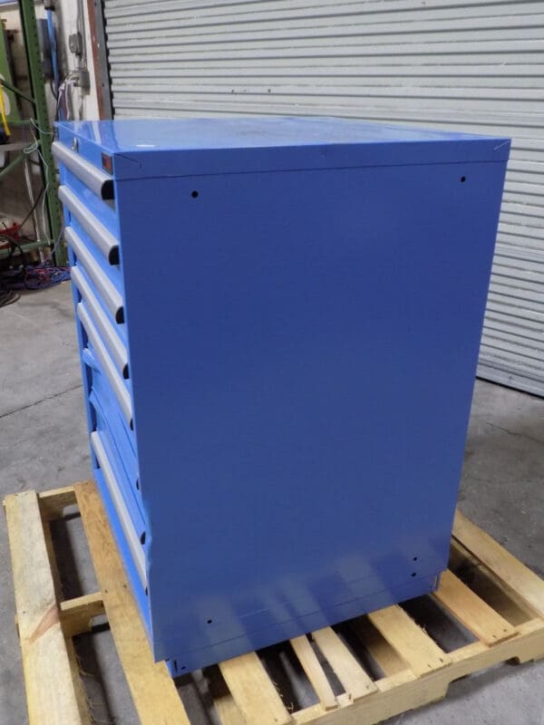 Lista 8 Drawer Storage Cabinet 41 x 28 x 28 Steel Blue DRAWERS DO NOT OPEN