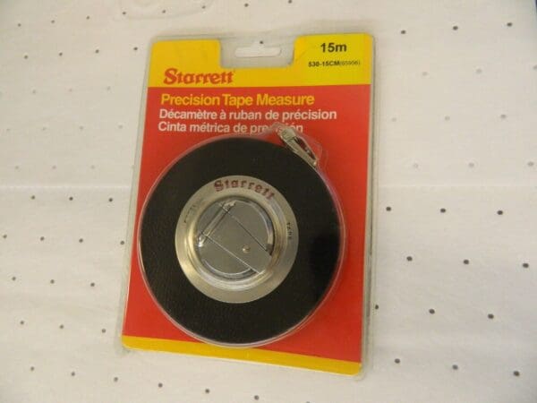 STARRETT Tape Measure: 49' Long, 3/8″ Width, Yellow Blade 65956