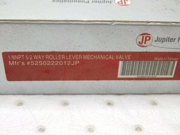 Jupiter Pneumatics 5/2 Way Roller Lever Mechanical Valve 1/8"NPT 5250222012JP