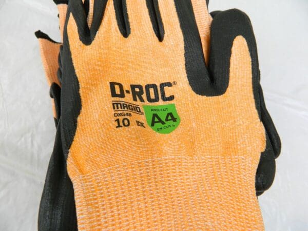 Magid D-ROC Hi-Viz Cut-Resistant Glove LVL 4 13G Sz 10 Qty 12 Pairs DXG48-10