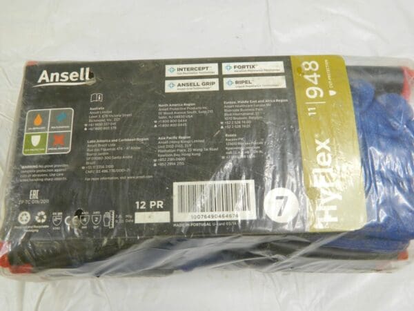 Ansell HYFLEX Coated Glove Sz 7, ANSI Cut Level A2, 3/4, Dipped Qty 12 11-948-7