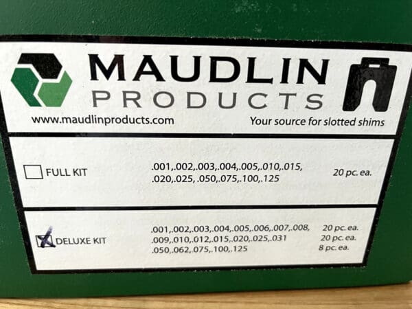 Maudlin 340 PC 0.001 to 0.125 Inch Thickness SS Slotted Shim Assortment Damaged