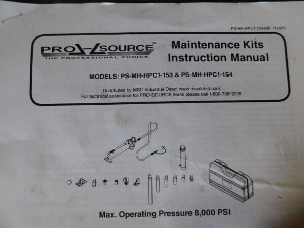 Pro-Source 10 Ton Hydraulic Maintenance/Repair Kit PARTS/REPAIR PS-MH-HPC1-154