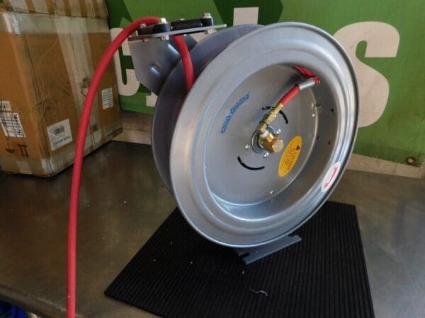 PRO-SOURCE Hose Reel with Hose: 1/4″IDx50' Spring Retractable 2830025010PRO