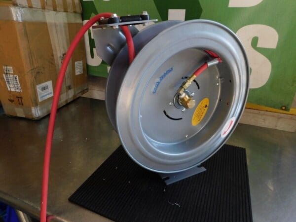 PRO-SOURCE Hose Reel with Hose: 1/4″IDx50' Spring Retractable 2830025010PRO