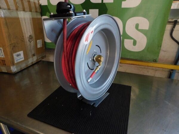 PRO-SOURCE Hose Reel with Hose: 1/4″IDx50' Spring Retractable 2830025010PRO