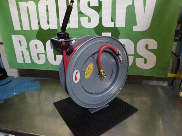 PRO-SOURCE Hose Reel with Hose: 3/8″IDx75' Spring Retractable 2810037510PRO