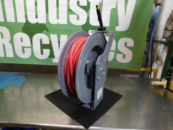 PRO-SOURCE Hose Reel with Hose: 3/8″IDx75' Spring Retractable 2810037510PRO