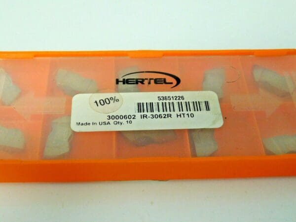 Hertel Carbide Grooving Inserts 3.18mm CW 3062IR Grade HT10 Qty 10 53851226