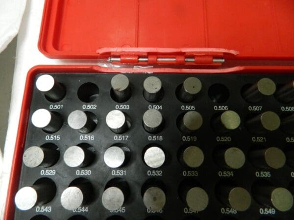 MHC Plug and Pin Gage Set 0.501-0.625" Diameter INCOMPLETE Set