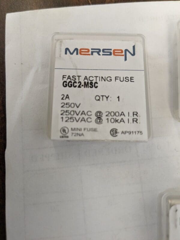 FERRAZ SHAWMUT Cylindrical Fast-Acting Fuse 30pk 2 A 1/4″ Dia GGC2-MSC