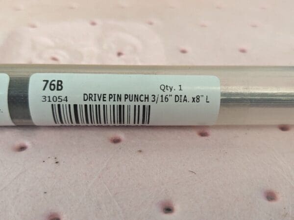 GENERAL Pin Punch: 3/16″ qty 6 76B