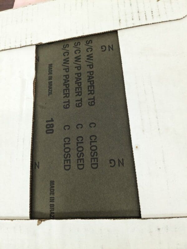 NORTON Sanding Sheet qty50 180 Grit, Silicon Carbide 66261101150