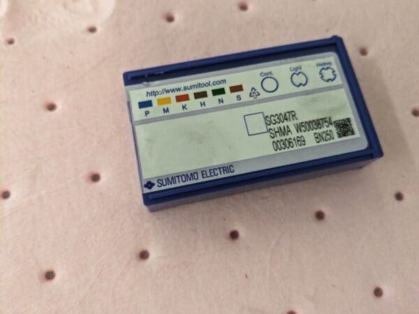 SUMITOMO Grooving Insert: SG3047 BN250, Cubic Boron Nitride U100136