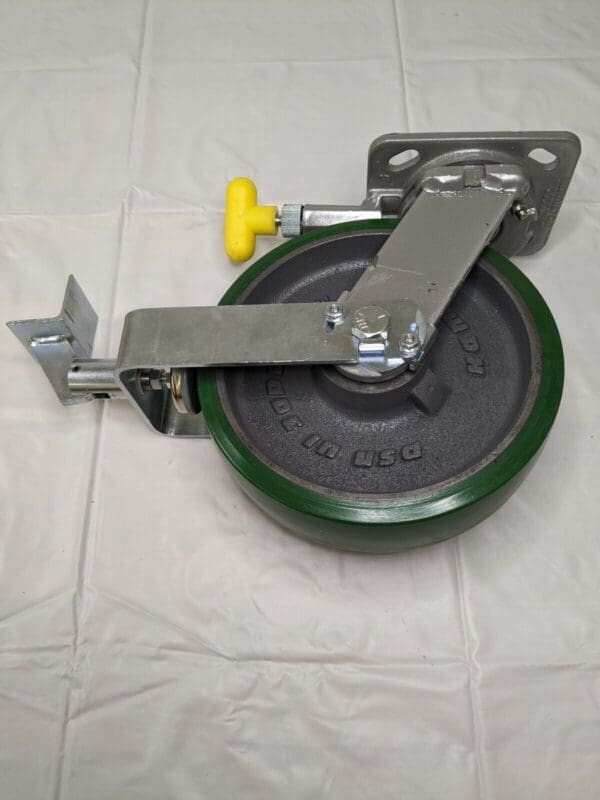 HAMILTON Swivel Top Plate Caster 8" Diam, 2" Width 1,500 lb Cap S-WH-8DB-4SLZB