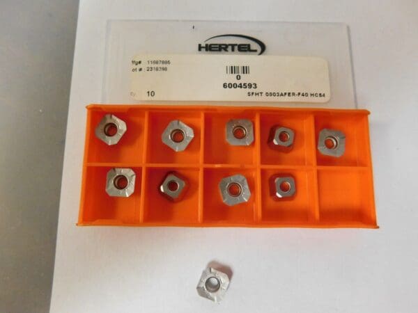 Hertel SFHT0903 FF Grade HC540M Carbide Milling Insert QTY 10 91266502