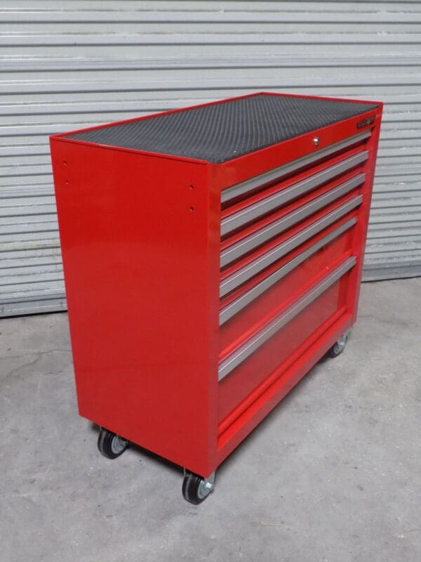 Pro Source Roller Cabinet Tool Box 6 Drawer 42" x 18" x 39" Steel Red