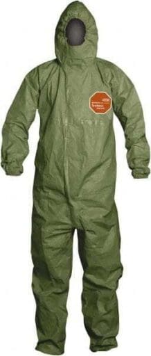 DUPONT Disposable Coveralls: Tychem 2000 SFR Sz XL Qty 4 QS127TGRXL000400