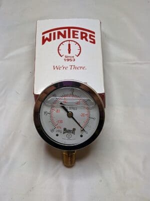 WINTERS Pressure Gauge 2½" - ¼ NPT BTM 0.30VAC KPA PFQ801