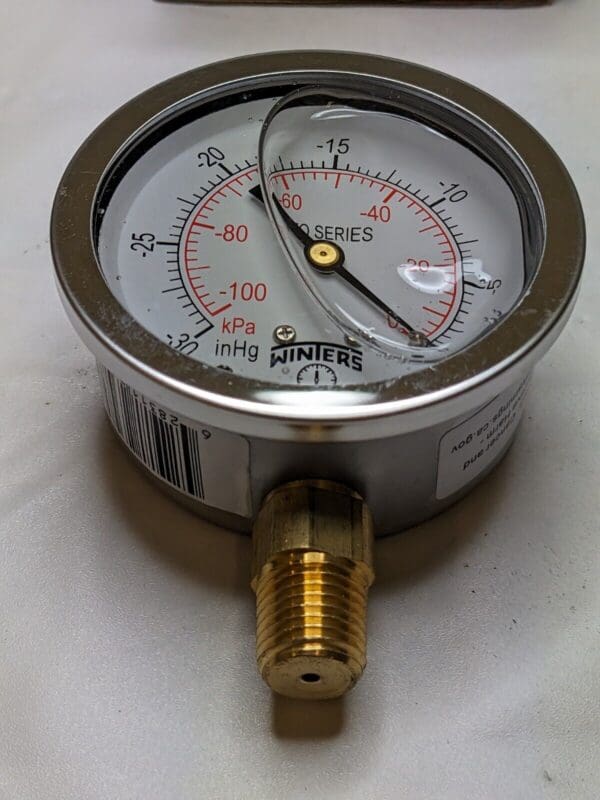 WINTERS Pressure Gauge 2½" - ¼ NPT BTM 0.30VAC KPA PFQ801