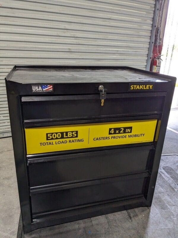 Stanley Rolling Tool Cabinet: 4 Drawers DAMAGED STST22742BK