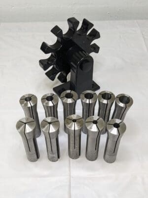 Collet Set: 11 Pc, 1/8 to 3/4″ Capacity Includes Turn Rack 09751942