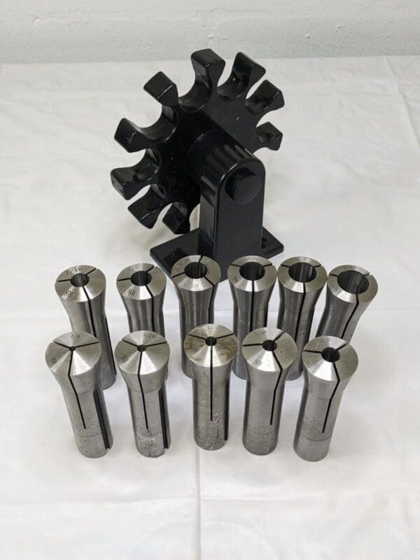 Collet Set: 11 Pc, 1/8 to 3/4″ Capacity Includes Turn Rack 09751942